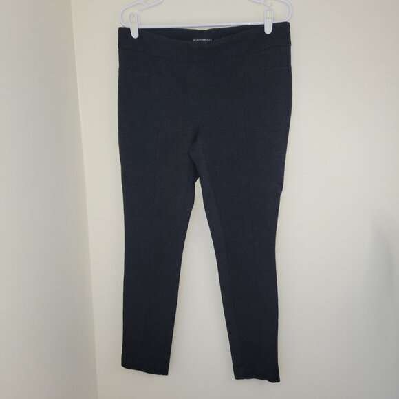 Hilary Radley Ponte Slim Leg Stretch Pants Pull On Dark Gray Women's Size L - Picture 2 of 10